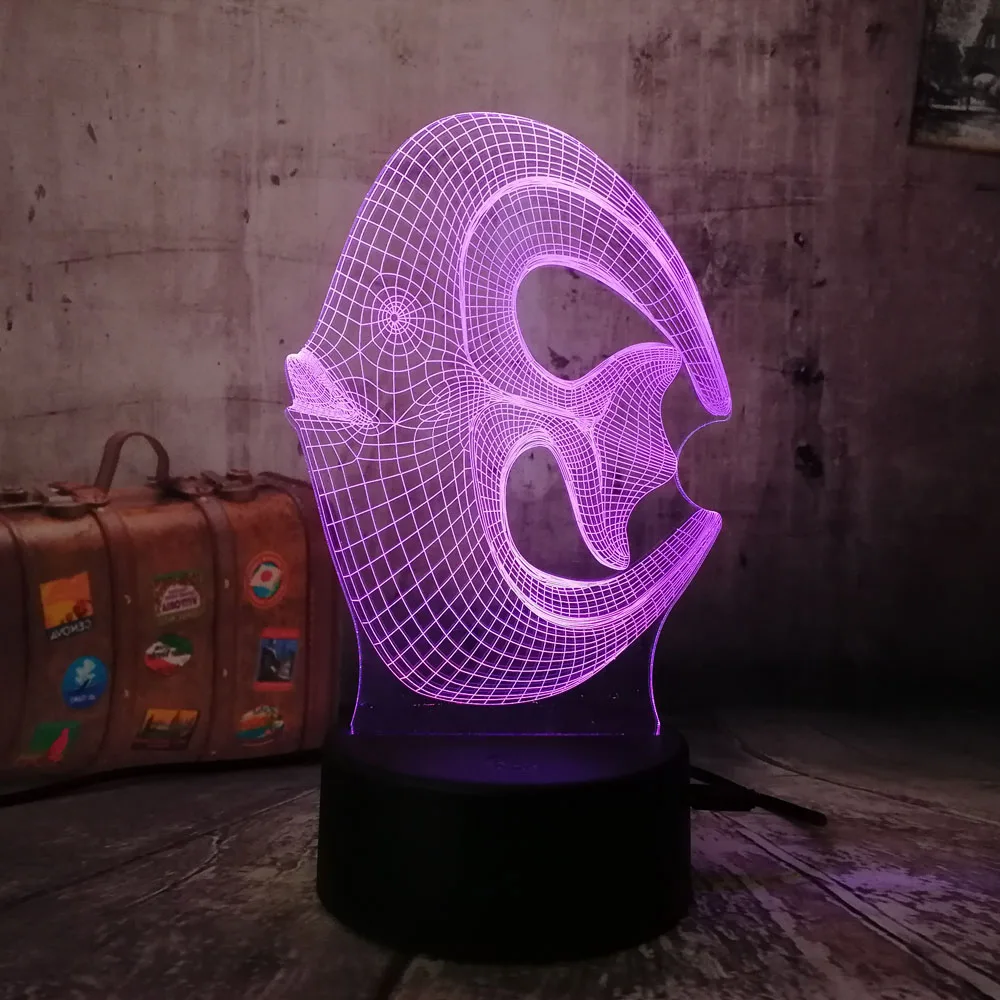3D Коралловая рыба ночник светодиодный спальный стол настроение спальня
