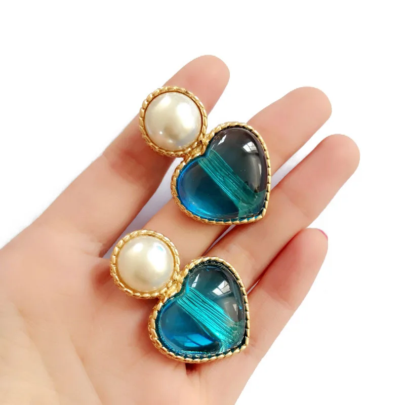 O-Clip Earring Винтажные женские серьги золотого цвета с искусственным жемчугом, модные геометрические богемные ювелирные изделия, акриловые этнические серьги - Окраска металла: O-Clip Earring