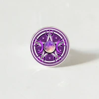 triple moon goddess pentagram ring witch jewelry glass dome witchcraft ring glamour weika ring