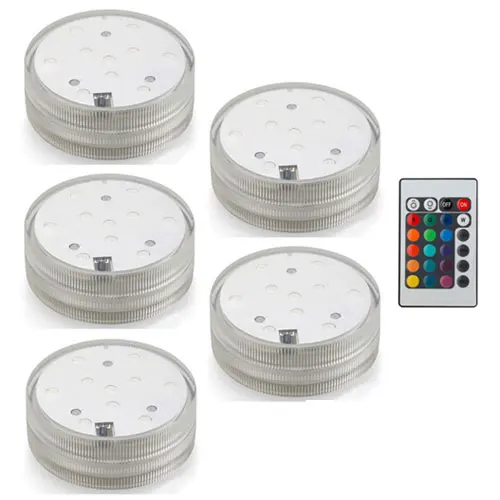 5 lamp 1 controller Стеклянный Лотос кальян светодиодный светильник с пультом дистанционного управления RGB красочные водопроводные трубы chicha аксессуары Погружные Водонепроницаемые Лампы - Цвет: 5 lamp 1 controller