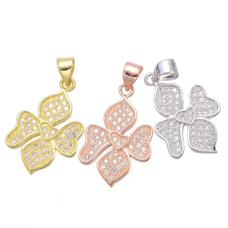 Лидер продаж золотистые/розовые золотистые ожерелья с медными цветами подвески