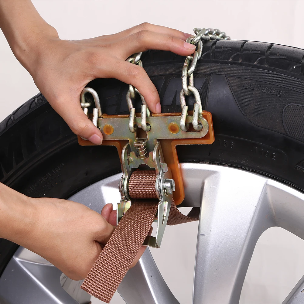 Tire Anti-skid Steel Chain Snow Mud Car Security Tyre Belt Clip-on Chain for Car Truck SUV 4pcs/6pcs Dropship 9.29