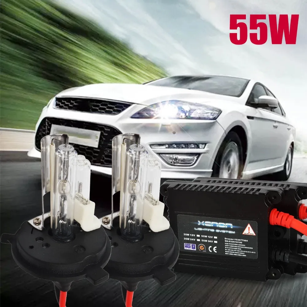 Taitian 2 шт 12В 55 Вт Hid ксеноновый галогенный лампы h4 h7 желтый биксенон скрытый