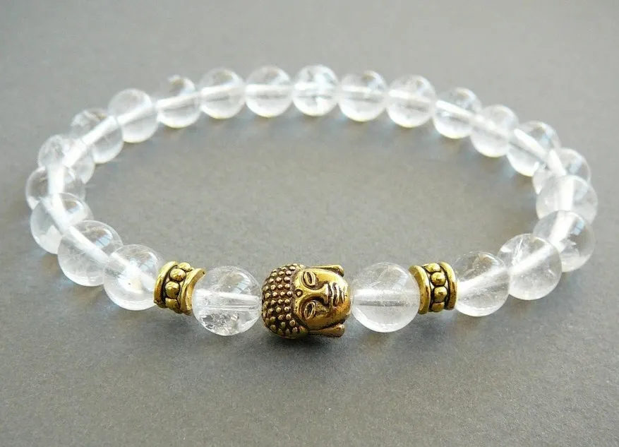 Новый женский браслет для йоги Будды натуральный прозрачный медитации баланс