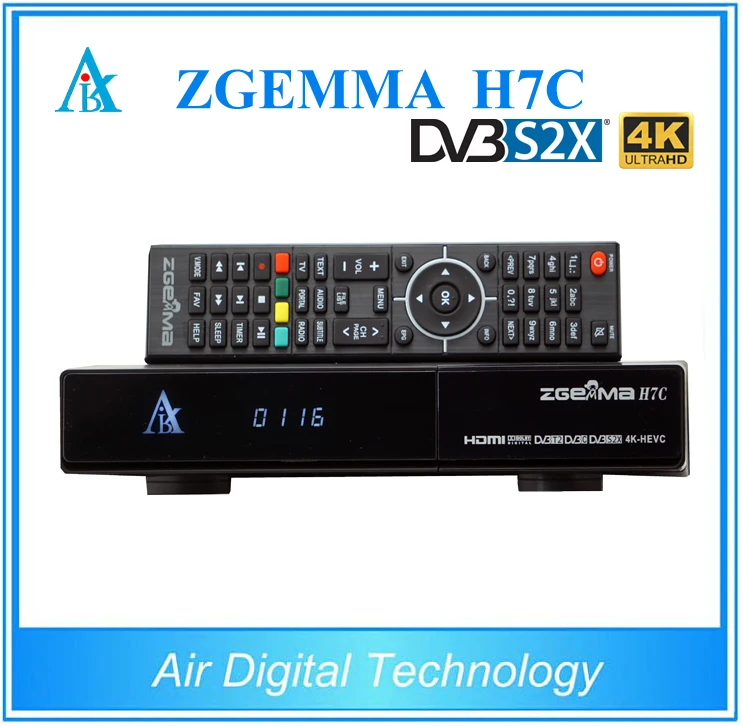 2 шт./лот 4K Ultra HD Zgemma H7C кабельная ТВ приемник combo DVB S2X + * T2/C 4k спутниковый Linux Enigma2| |