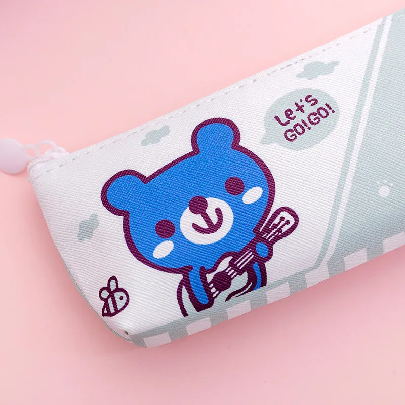 Helpro Kawaii Чехлы для карандашей в виде животных милая сумка треугольный дизайн