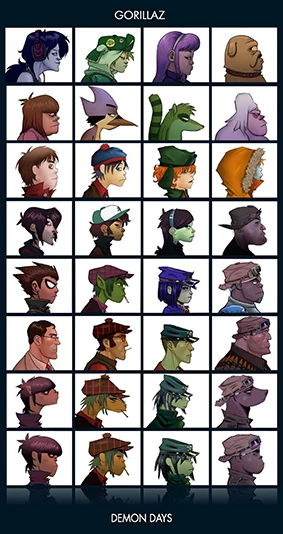 Постер Gorillaz Demon Days Холщовый постер настенные картины для гостиной без