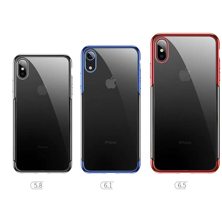 Роскошные ультра тонкий прозрачный чехол для iPhone X Xs Max Xr 6 S 7 8 плюс бампер Мягкий