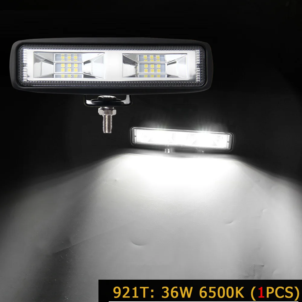 1 piece BraveWay 36 Вт внедорожный светодиодный DRL Дневной ходовой светильник противотуманная фара светодиодный рабочий светильник 12 в головной светильник для UTV ATV Грузовик Мотоцикл Внедорожный - Цвет: 1 piece
