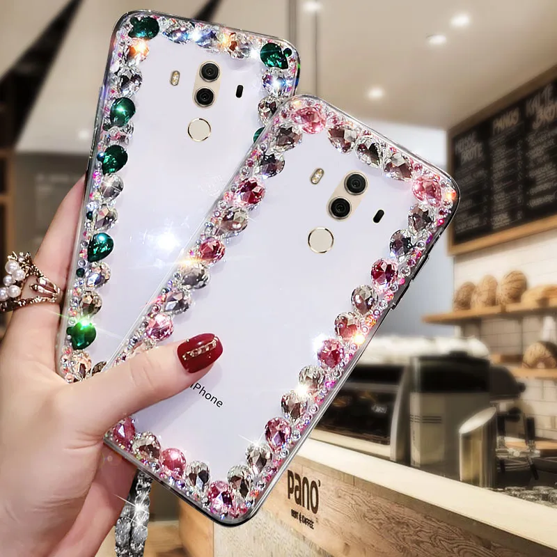 Чехол для мобильного телефона с бриллиантами отправки белых бусин Huawei Mate10pro
