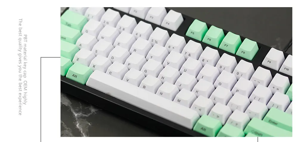 Боковая печать 108 клавиш смешанные цвета OEM профиль толстые pbt брелки съемник для wried usb mechaniacal игровая клавиатура
