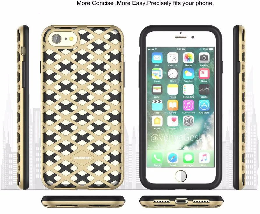 Защитный Сетчатый Воздухопроницаемый чехол 2 в 1 для iPhone 6 6S 7 8 Plus PC Iphone 5 5S SE чехлы