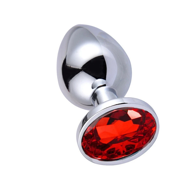 Красный/синий металл из нержавеющей стали анальные штепсельные вилки Гладкий