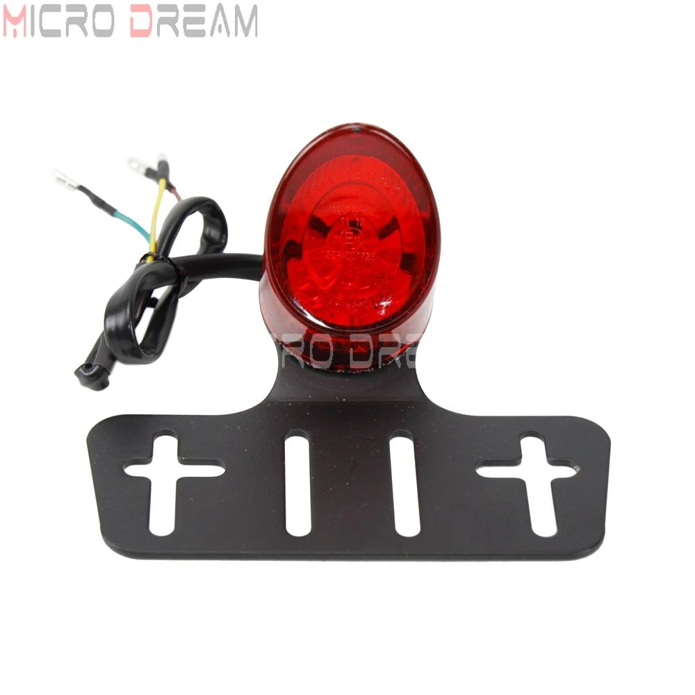 Мотоцикл красный задний фонарь w/Кронштейн номерного знака универсальный для Yamaha