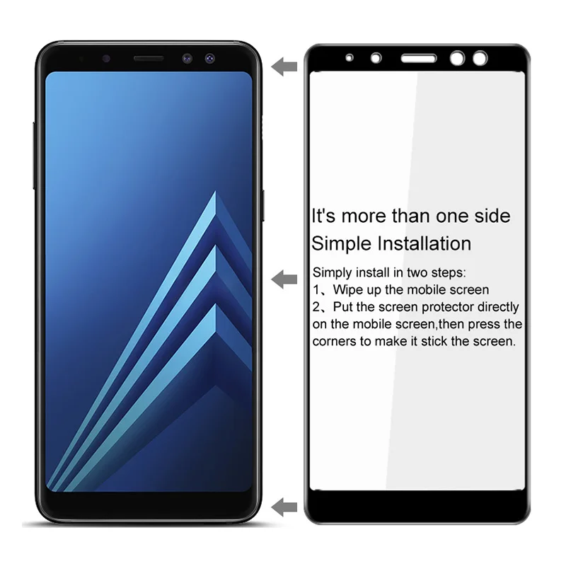 Закаленное стекло для Samsung A8 plus 2018 2 шт. защита экрана защитный чехол Galaxy A 8 8A A82018 A730