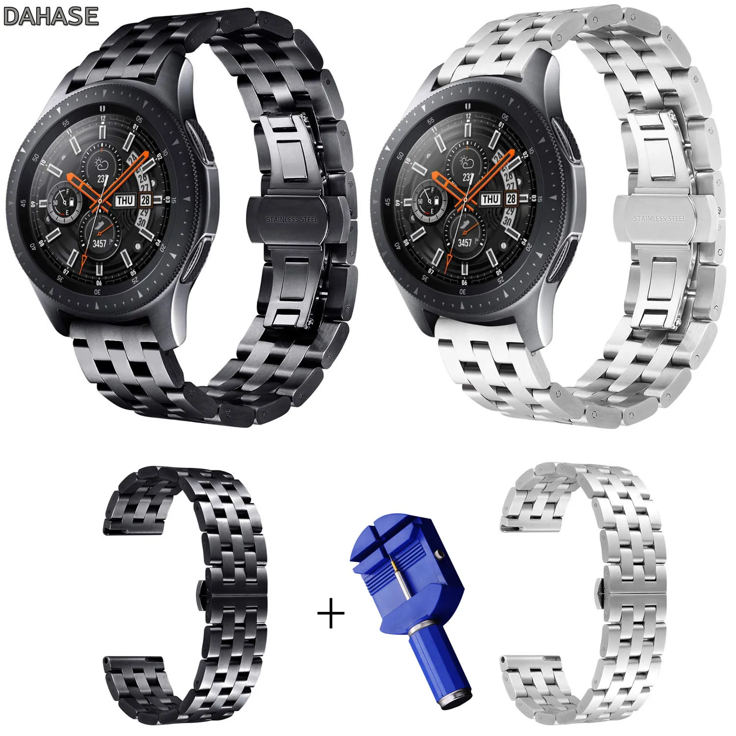 Ремешок для часов Samsung Galaxy 42 мм 46 ремешок из нержавеющей стали Huawei Watch GT Gear Sport S3 S2