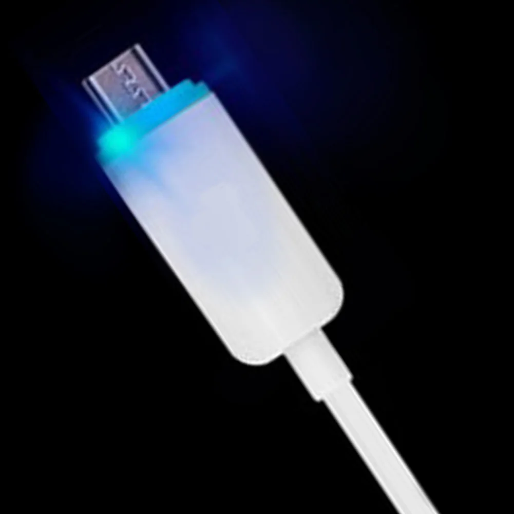 1 м 8-контактный Micro СВЕТОДИОДНЫЙ светильник с индикатором зарядки USB зарядный