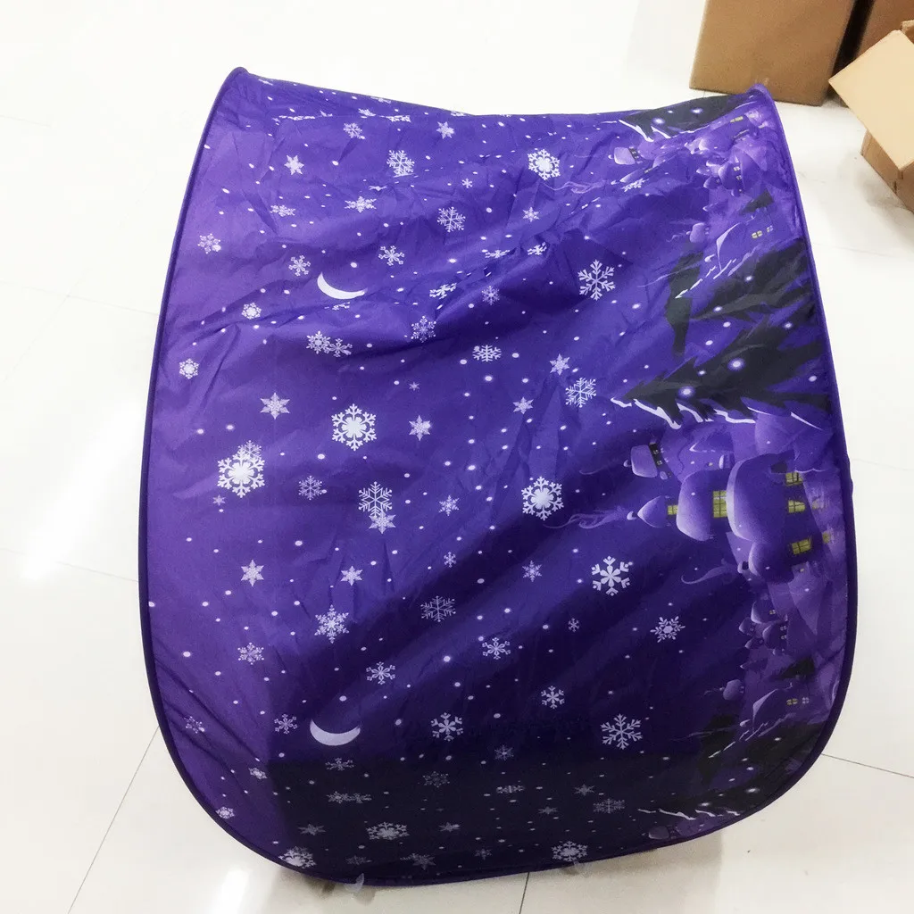 Snowy night 9 дизайн светящиеся инновационные Волшебные мечты палатки без светильник детская всплывающая кровать палатка игровой домик спальный мешок Зимняя Страна Чудес для детей - Цвет: Snowy night