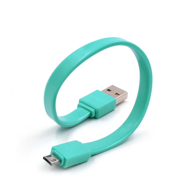 Зеленый Горячий 5 цветов легкий 0,2 М Micro USB кабель для зарядки USB кабель для передачи данных для samsung Xiaomi LG Android мобильный телефон usb зарядный шнур - Цвет: Зеленый