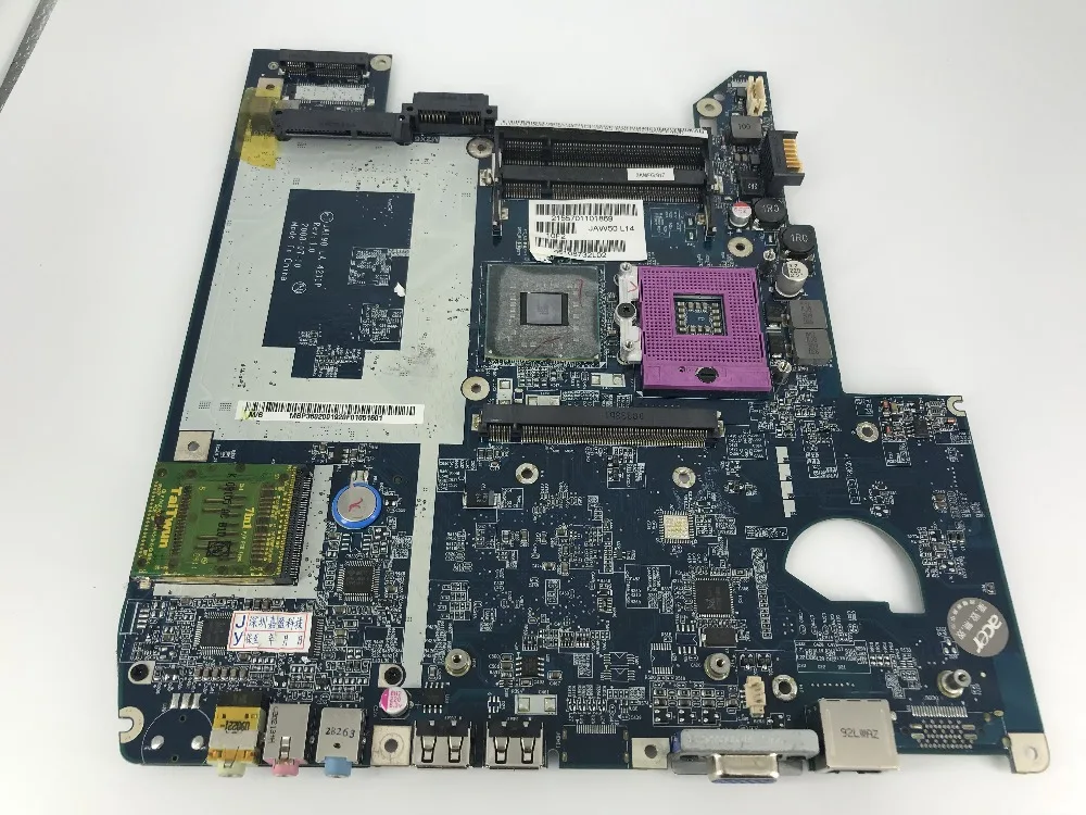 Оригинальная материнская плата для ноутбуков ACER aspire 4930g PM45 MBAQL02001 JAL90 работает