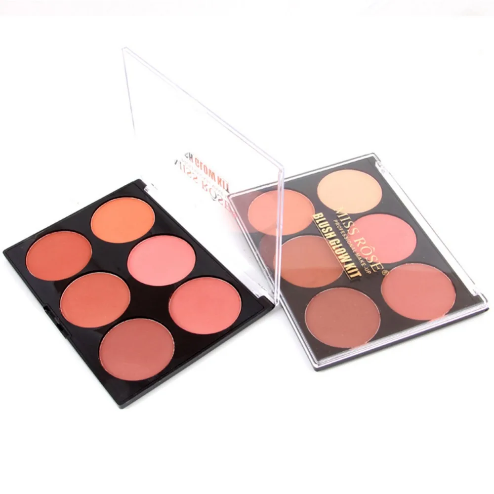 6 палитра теней для макияжа Румяна лица румяна пудры #248353|face blusher|blusher powder paletteblusher |