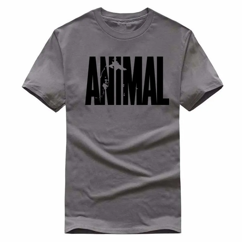 ANIMAL round collar men cotton muscle exercise fitness strong and handsome T-shirt trends in 2018 brand tops clothes | Мужская одежда