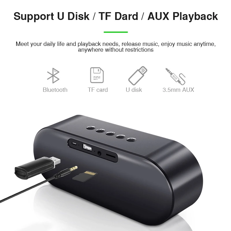 Мини Bluetooth динамик портативный беспроводной звуковая система 3D стерео музыка