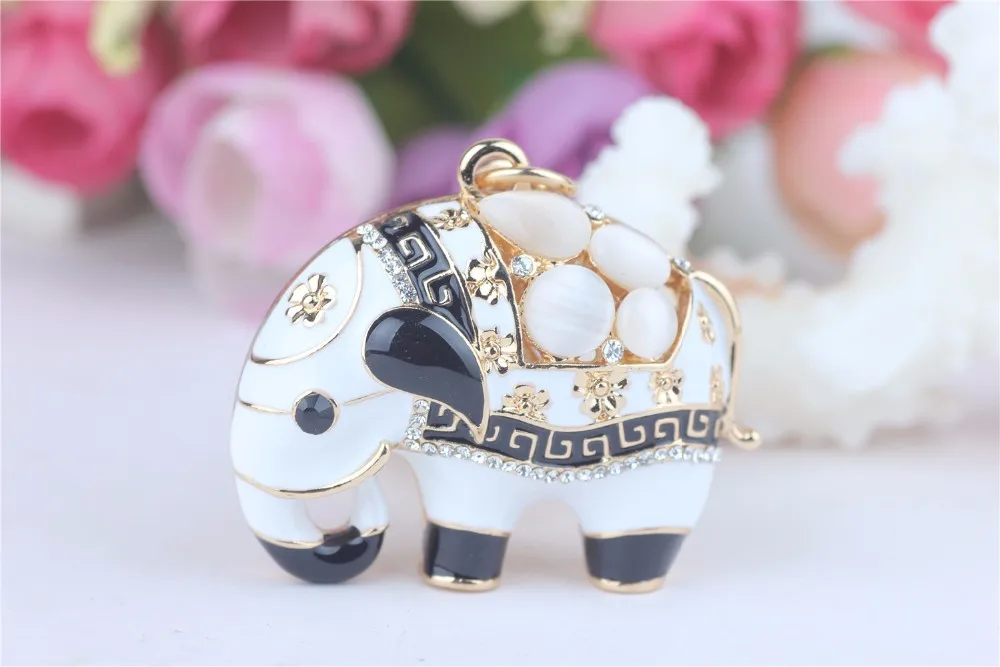 Кристалл Rhinestone подарок брелок для Для женщин сумки Индийский Слон сумка горный хрусталь кольцо для ключей Ключи держатель chaveiro