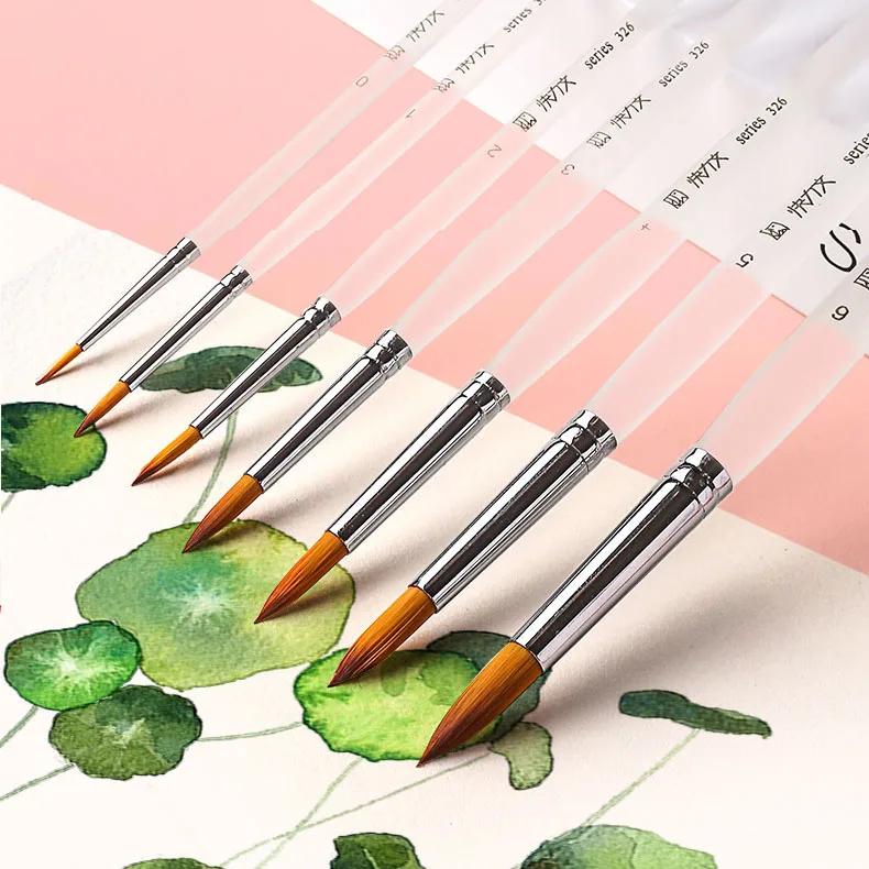 

watercolor brush 7 pcs beginner hand painted paint pen pointed head nylon gouache painting adult special art professional tools