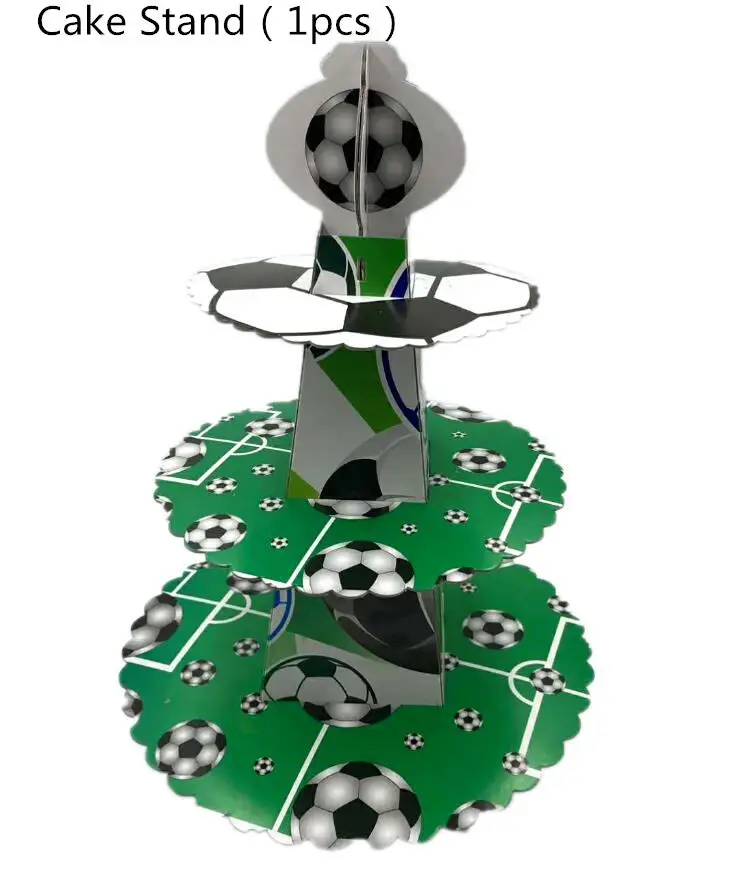 Cake stand 1pcs Сувениры для мальчиков футбольная тематика Топпер для торта с днем рождения футбольные топперы для кексов с оберткой для украшения детского душа 12 комплектов = 24 шт - Цвет: Cake stand 1pcs
