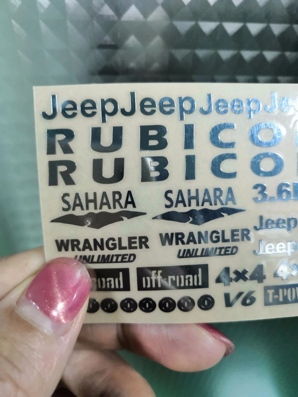 1/10 1/12 наклейки на тело chorme для RC WRANGLER гусеничный грузовик крест 8x8 TRX4 hRAXXAS AXIAL SCX10