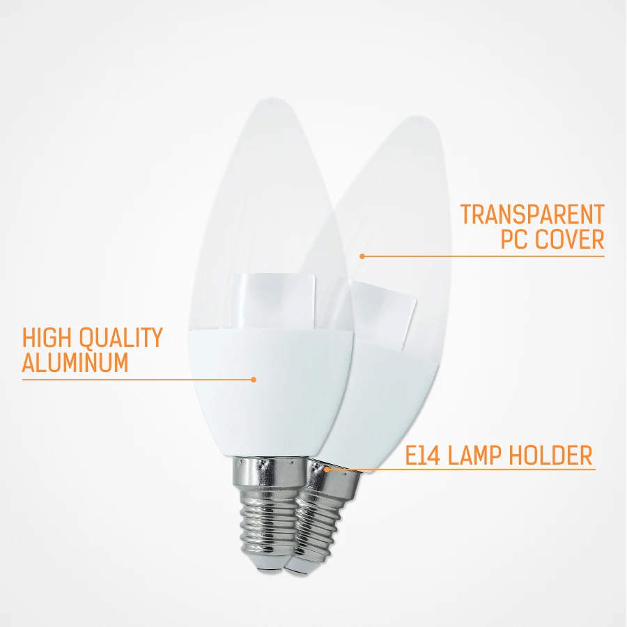 E14 AC 110 V 220 85 240 5 W Встраиваемые тёплого/белая лампочка светодиодный прозрачный