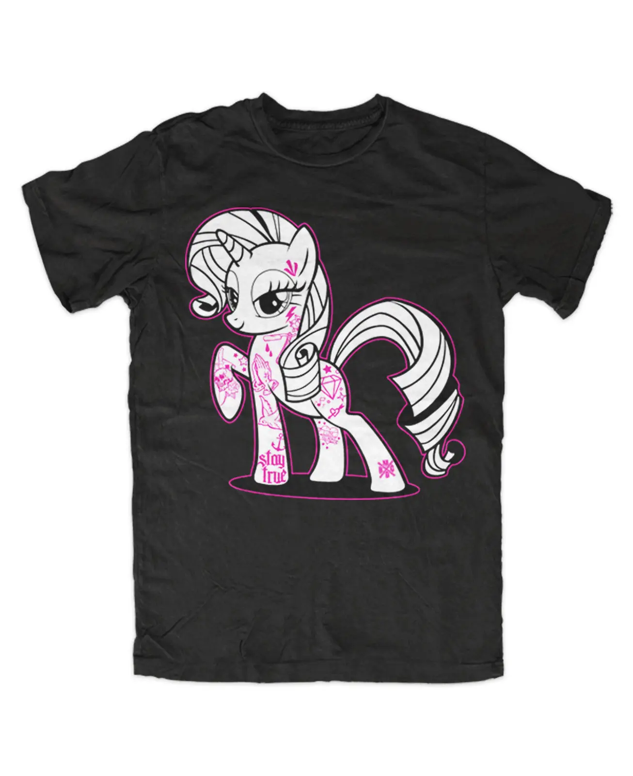 My татуированный Единорог Футболка тату веселье мода Айнхорн единорог пони |