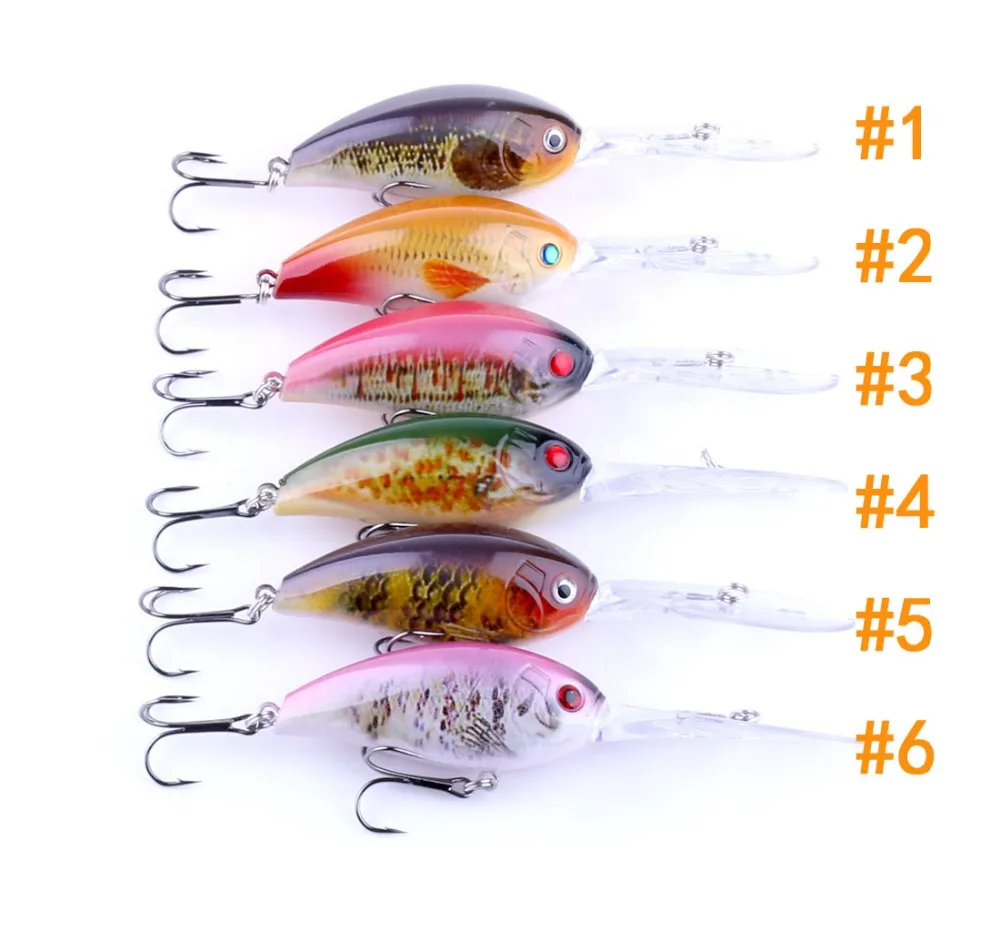 

HENGJIA 1pcs 12g 18cm Crankbait Fishing Wobblers Hard bait Bass Fishing Lures colorful fishing tackle CB040