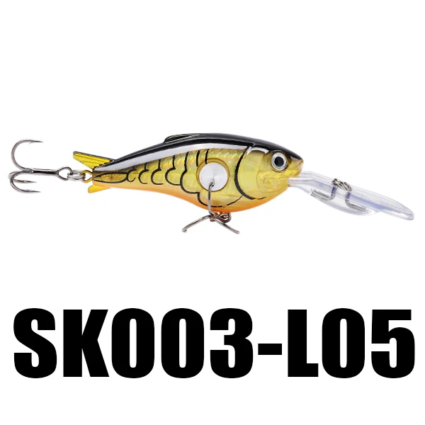 L05 SeaKnight SK003 рыболовные приманки с кривошипом 55 мм 10 г плавающие 1,8-3,9 м супер искусственная, жесткая, для рыбалки воблеры 2 крючка 5 шт./лот - Цвет: L05
