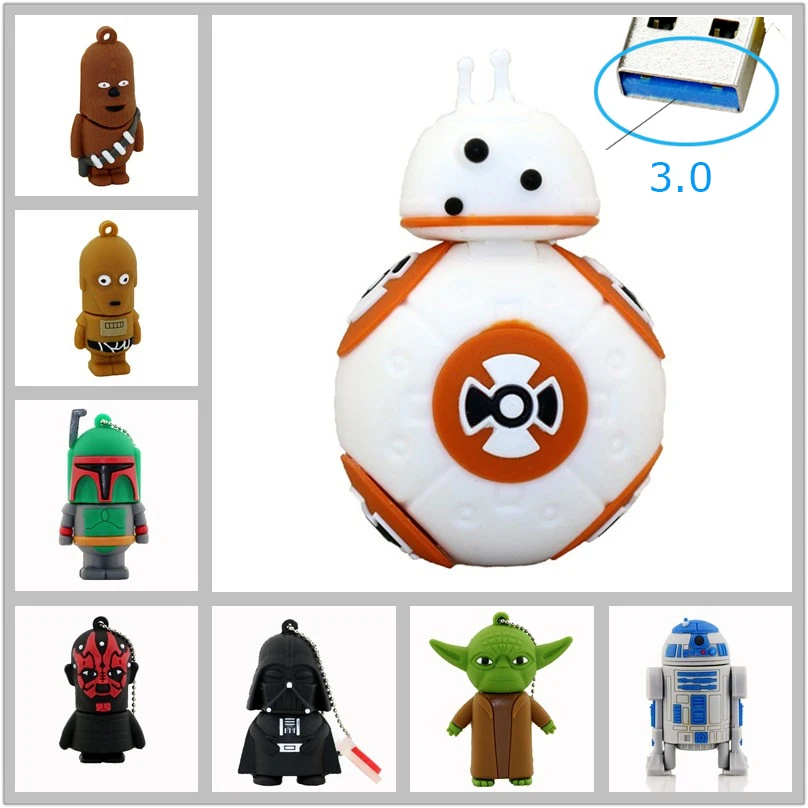 Высокоскоростной Usb флеш-накопитель Star Wars usb 3,0 флеш-накопитель флеш-карты 16 ГБ 32 ГБ мультяшная карта BB8 Дарт Вейдер карта памяти U диск