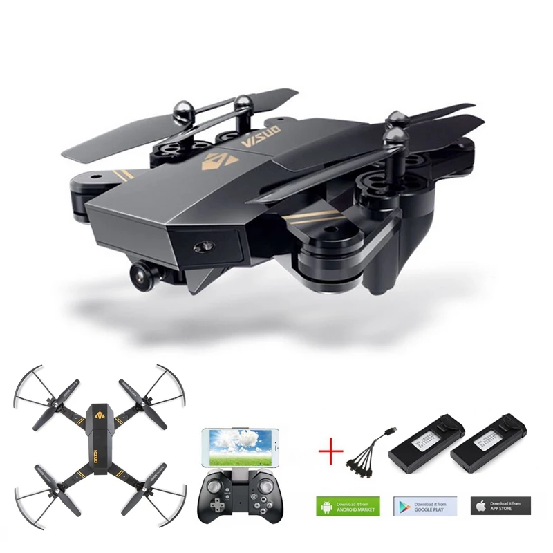 Xs809hw селфи Дрон с камерой 720 p Fpv Квадрокоптер Радиоуправляемый беспилотный