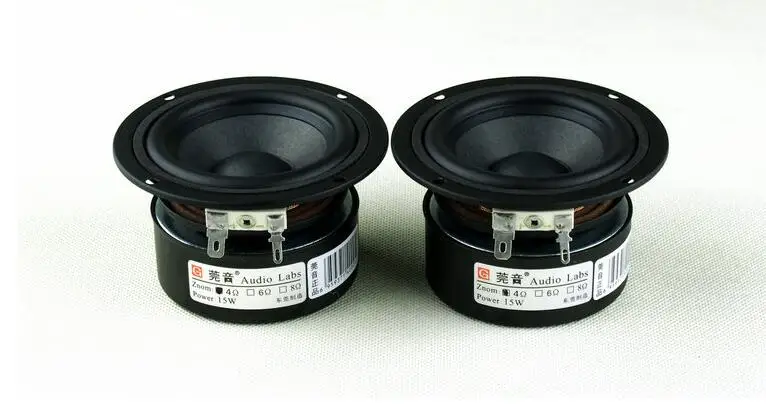 Одна пара 3 дюйма 4 Ом 15 Вт Полнодиапазонный динамик сабвуфер HIFI качественный звук