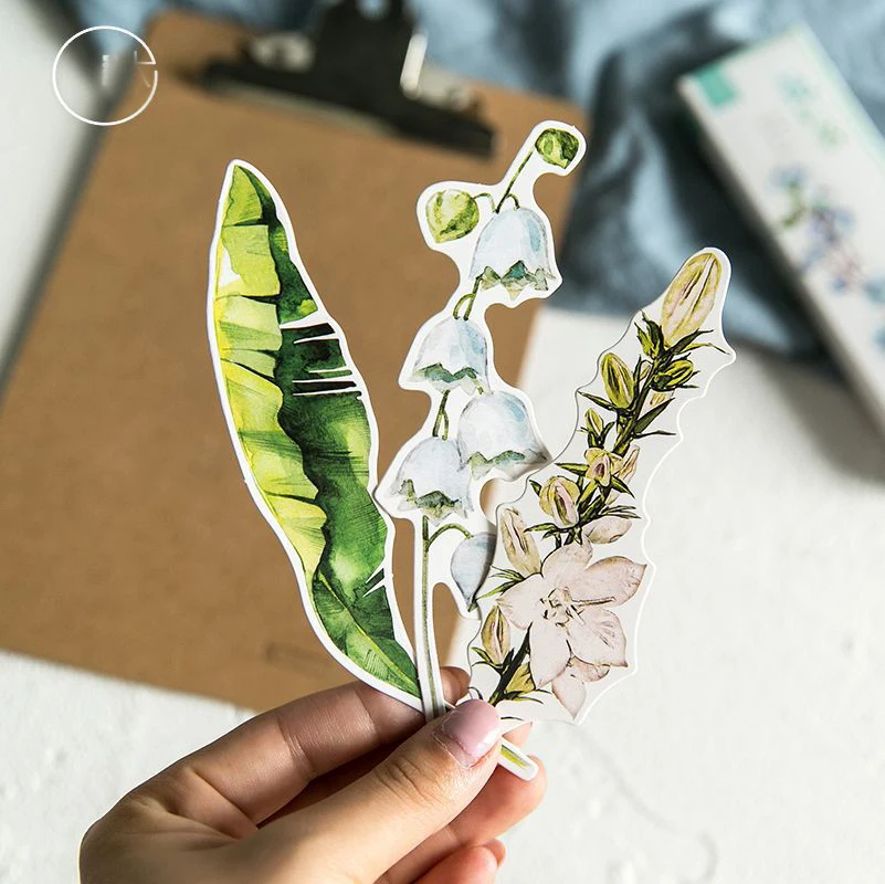 Многоразовые бумажные открытки для рукоделия 30 шт. Herbaceous flower design в виде визиток