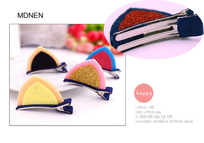 Розничная продажа милые кошачьи ушки заколки для волос маленьких девочек