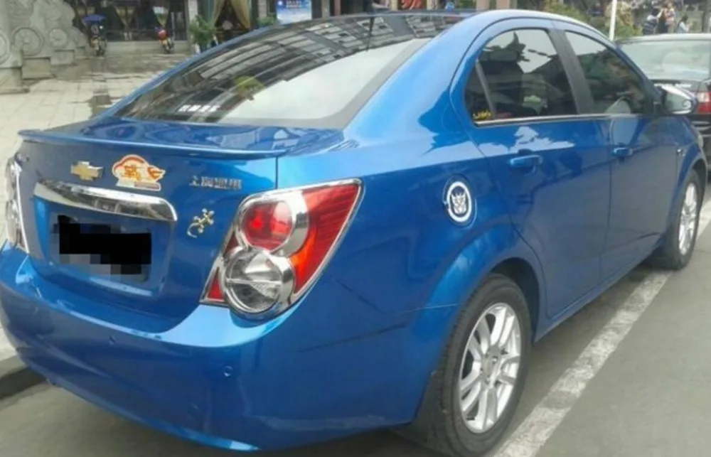 Неокрашенный задний спойлер Osmrk из АБС пластика для багажника chevrolet aveo sonic 2011 13|rear