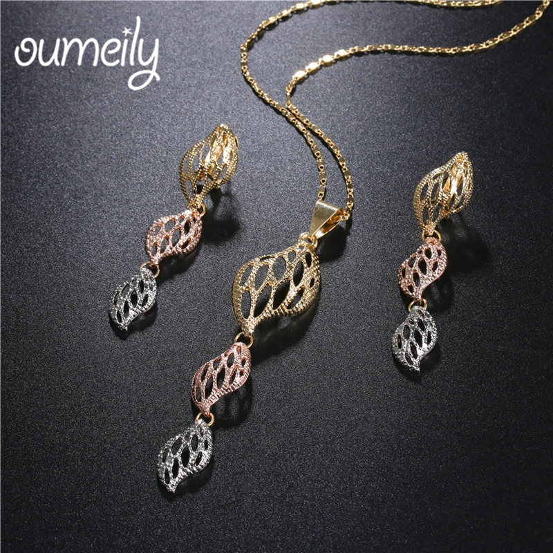 OUMEILY Ювелирные наборы для женщин модные африканские бусы ювелирный набор