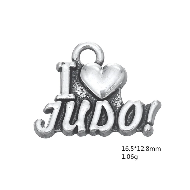 Подвеска с надписью I LOVE JUDO ювелирные изделия сделай сам|Шармы| |