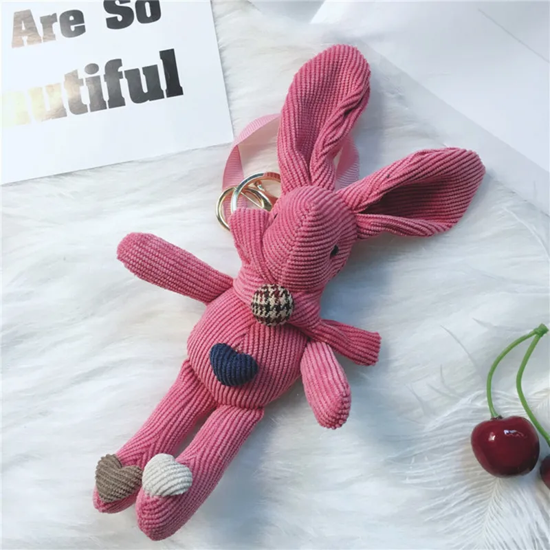 Новинка 2019 креативный брелок с кроликом креативная Вельветовая сумка для ключей