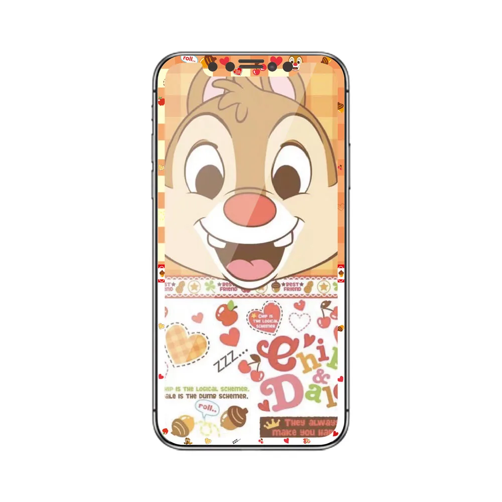 Мультфильм Закаленное стекло протектор экрана для iPhone X XS 3D изогнутый край Полное покрытие мышь Кошка Китти Принцесса Милая стеклянная пленка SJ19 - Цвет: 9