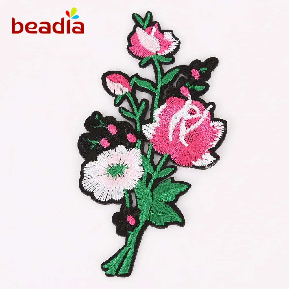 11 шт./компл. разноцветные нашивки с цветами железная текстура Пришивные наклейки