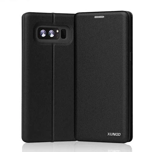 Xundd 360 полная защита Магнитный флип-чехол для samsung Galaxy Note 8 6,3 дюймов Кожаный противоударный чехол-кошелек - Цвет: black