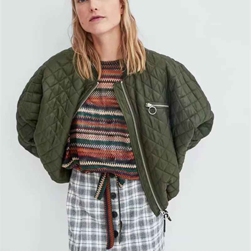 Осень-зима 2019 одноцветная Толстая теплая куртка-бомбер и пальто женская уличная