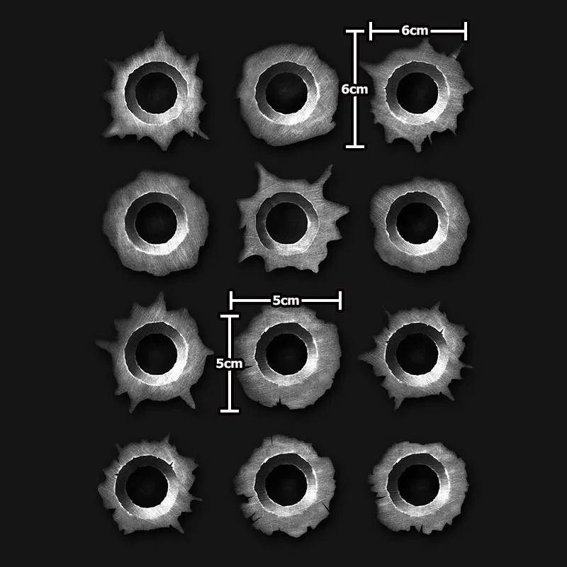 Наклейка для автомобиля Виниловая наклейка с пятью отверстиями пули тюнинг
