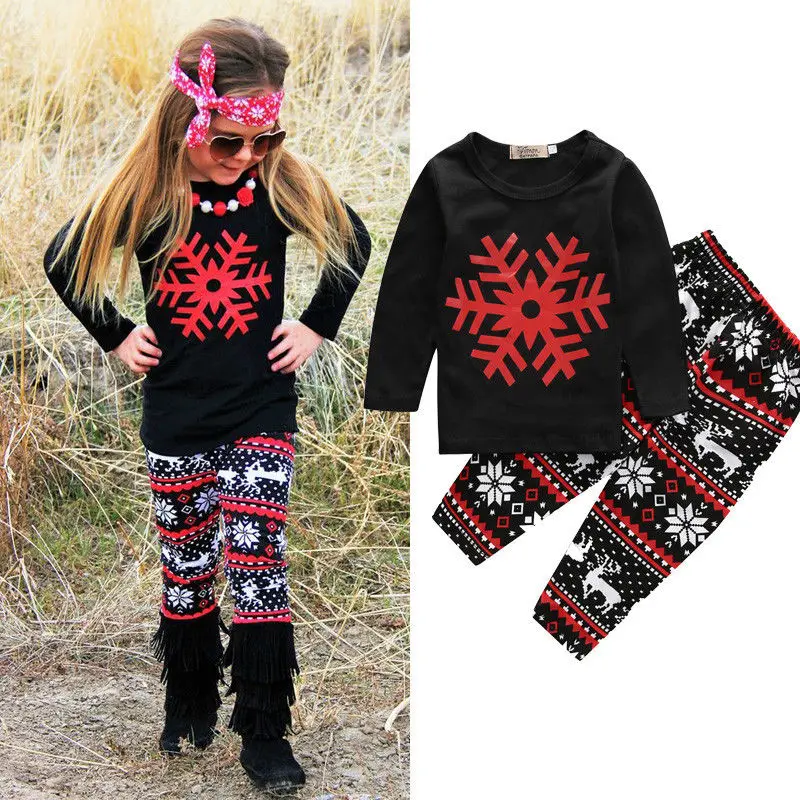 2 шт. длинные футболки и штаны для девочек|girls outfits|baby girl outfitclothes set |